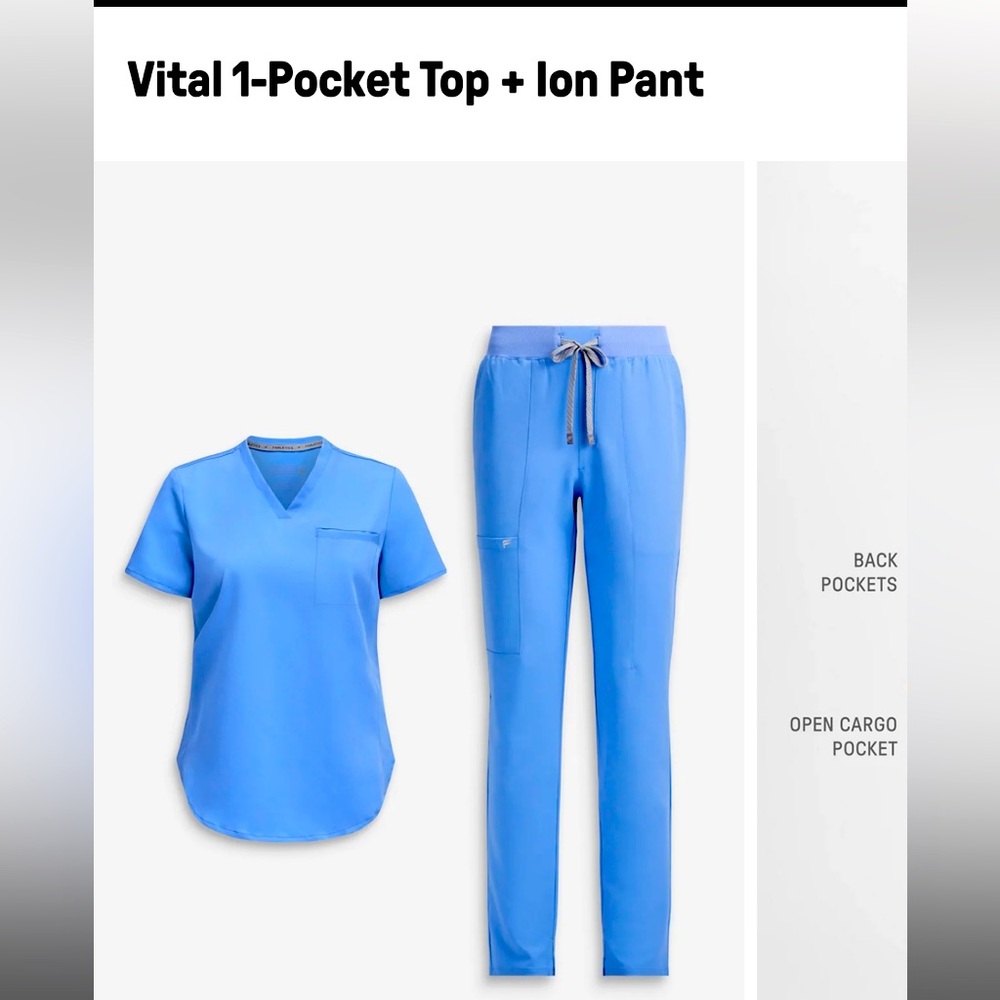 Fabletics Ceil Blue Scrub Set